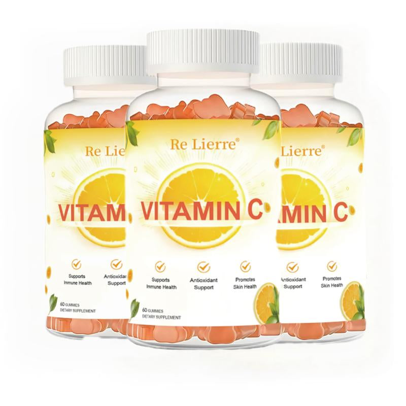 Re Lierre Vitamin C Gummies - Immune Support & Antioxidant Soft Candies with Natural Berry Flavor - Family-Friendly Stress Relief & Energy Booster for Active Lifestyles - Fitness, Healthcare