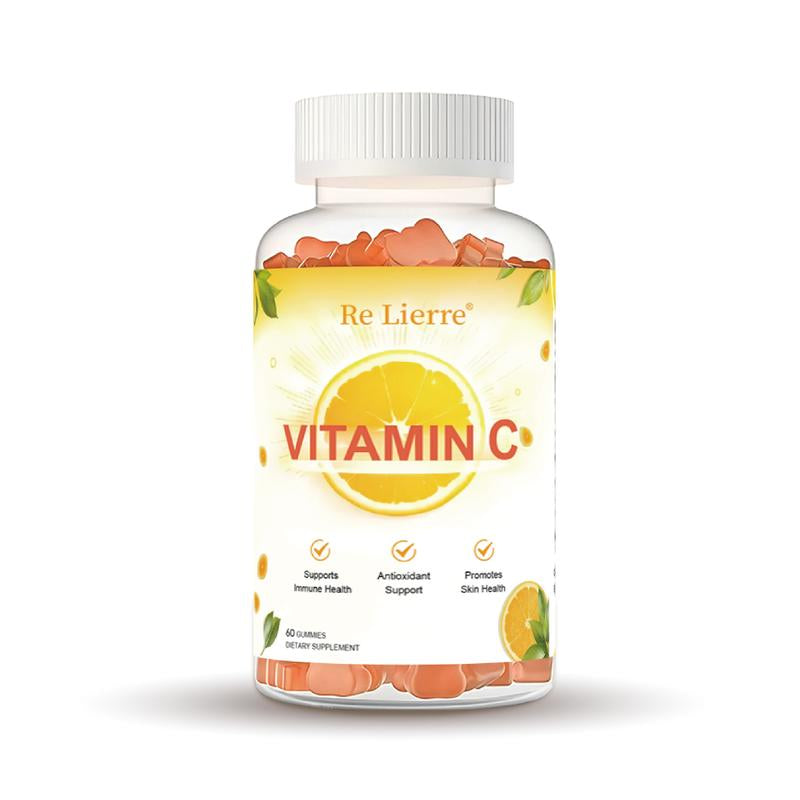Re Lierre Vitamin C Gummies - Immune Support & Antioxidant Soft Candies with Natural Berry Flavor - Family-Friendly Stress Relief & Energy Booster for Active Lifestyles - Fitness, Healthcare