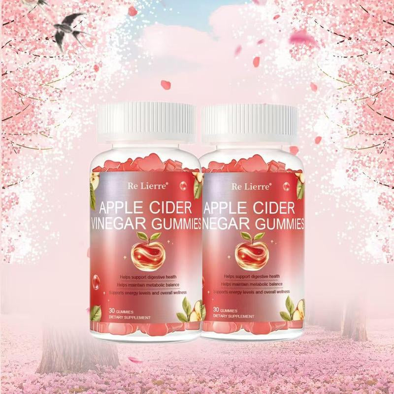 (Re Lierre Official 1 Pack 60 Caps)Apple Cider Vinegar Gummies with Vitamin B12 for Normal Energy Levels and Gut - Dietary Supplement