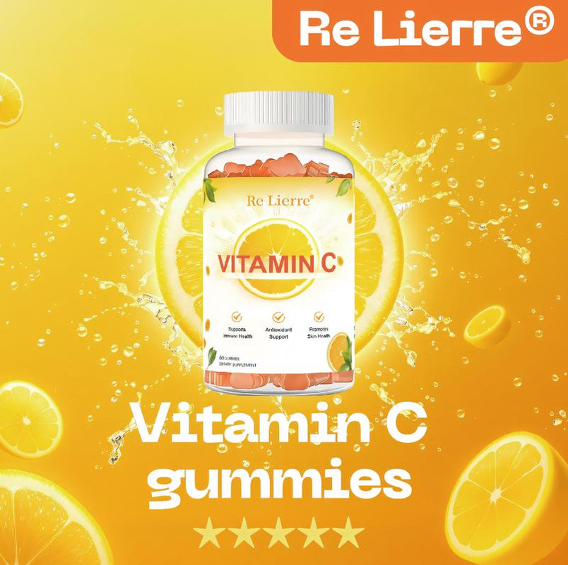 Re Lierre Vitamin C Gummies - Immune Support & Antioxidant Soft Candies with Natural Berry Flavor - Family-Friendly Stress Relief & Energy Booster for Active Lifestyles - Fitness, Healthcare